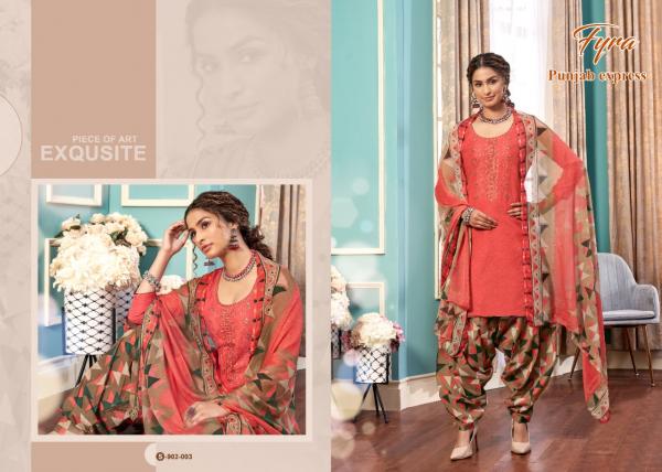 Fyra Punjab Express 2 Cotton Fancy Embroidery Salwar 